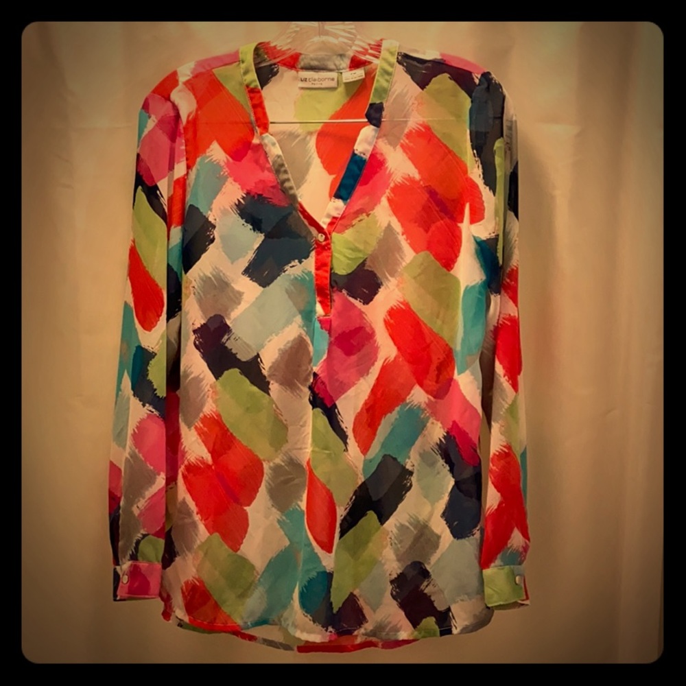 Liz Claiborne petite v-neck blouse